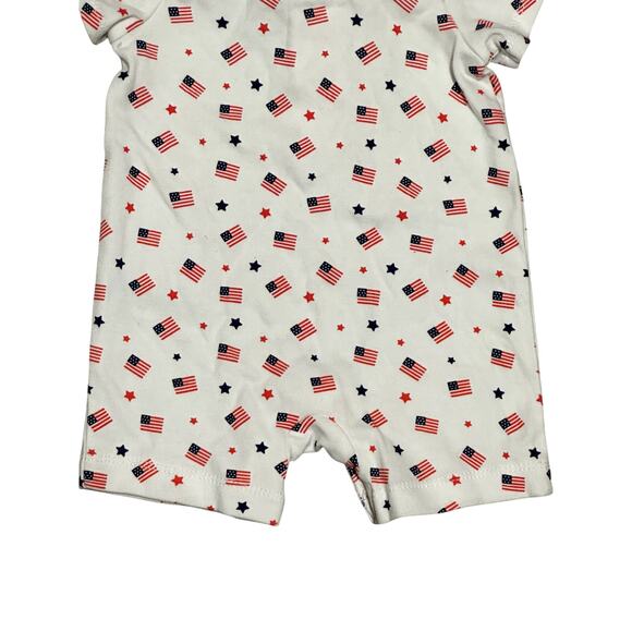 Little Me Star Spangled Spirit One Piece Polo Collar Slip On Multicolor 3 NWOT - Picture 7 of 8